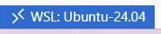 VS Code status bar label showing WSL Ubuntu